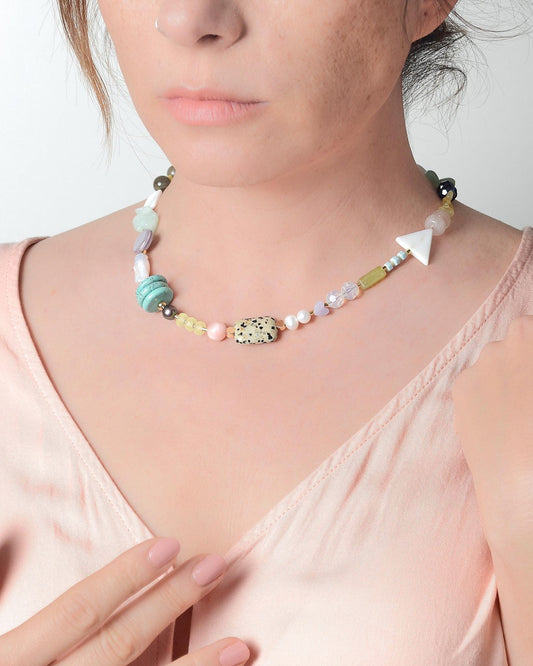 Chunky Pastel Gemstone Necklace