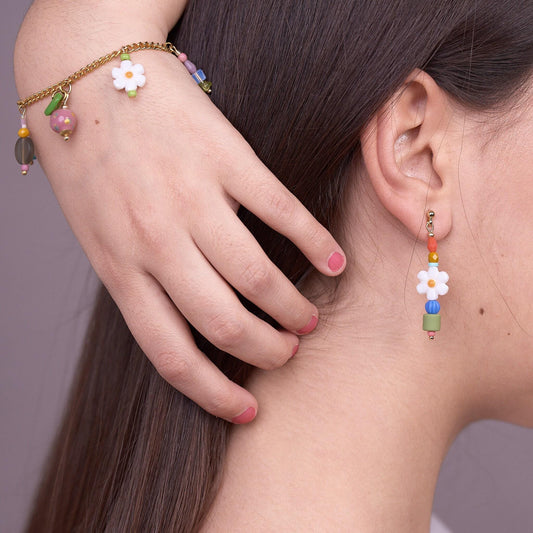 Handmade Mismatched Colorful Dangle Earrings