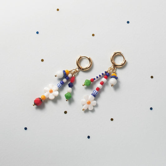 Mismatched Colorful Statement Hoops