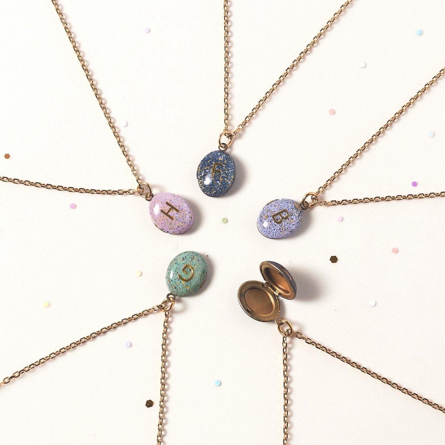 Handcrafted Hand-Painted Initial Locket