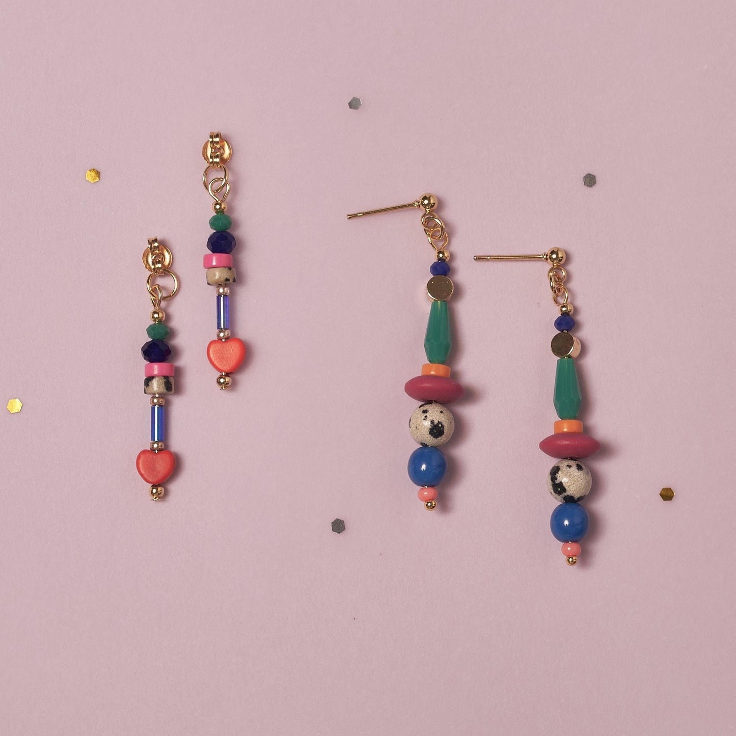 Handcrafted Dalmatian Jasper Front-Back Earrings