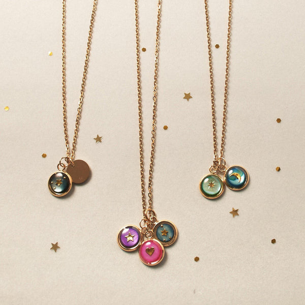 Custom Celestial & Initial Charm Necklace