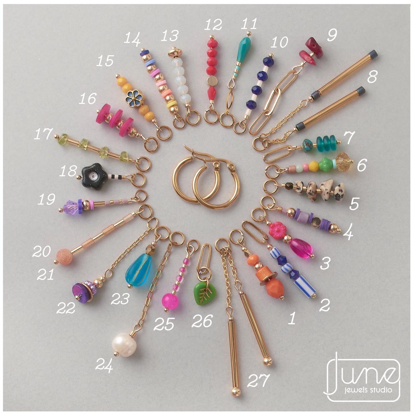 Customizable Mix & Match Charm Huggies