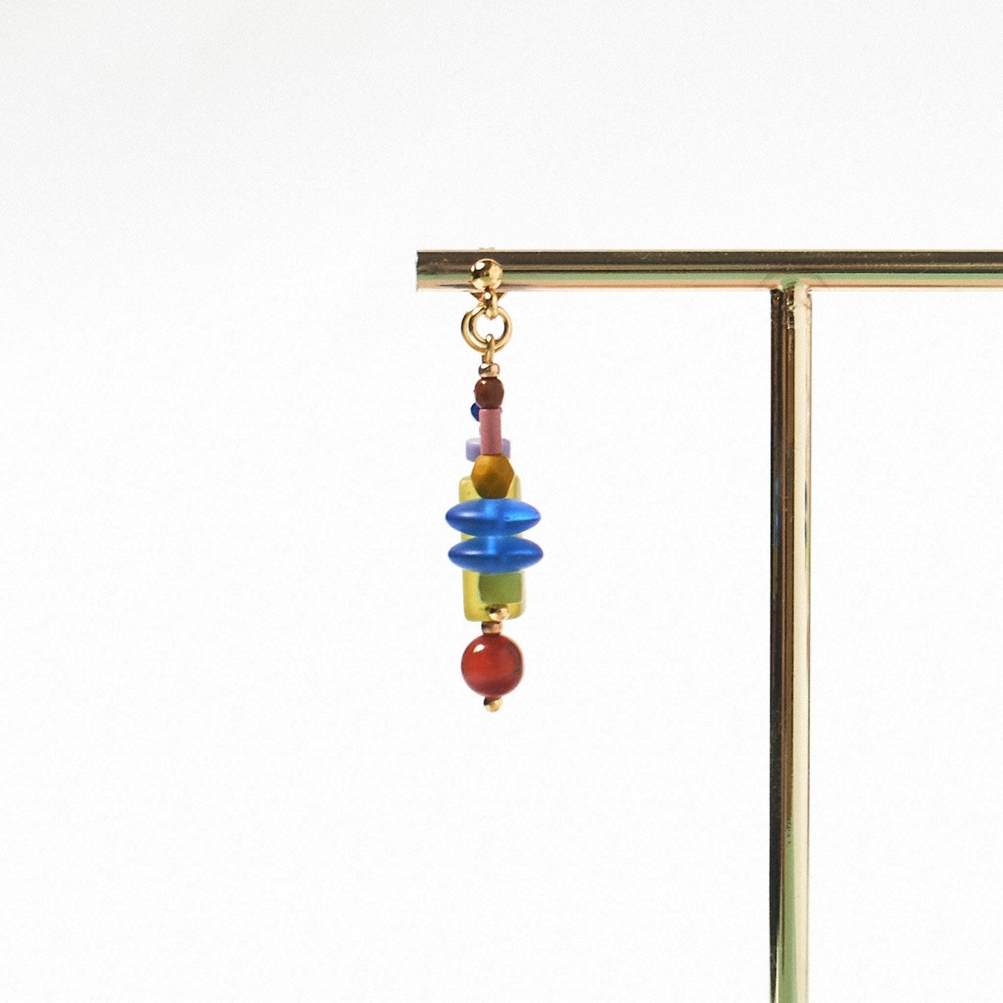 Peridot and Agate Front-Back Earrings