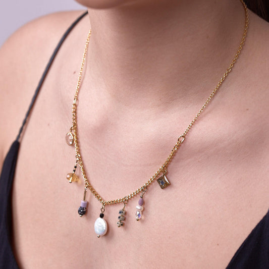 Handcrafted Beaded Charms Necklace