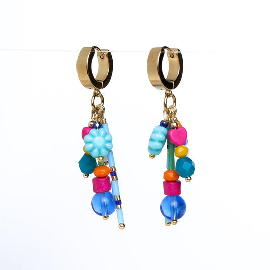 Bright Colors Tiny Huggie Hoops