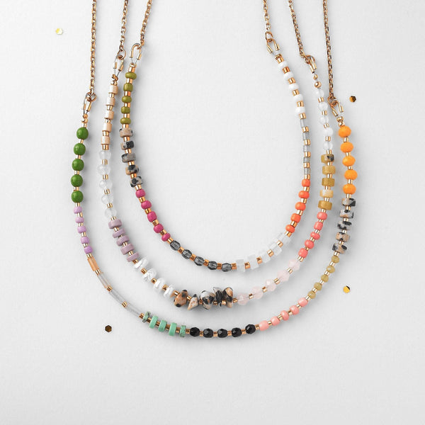 Gemstone Beads and Chain Necklace