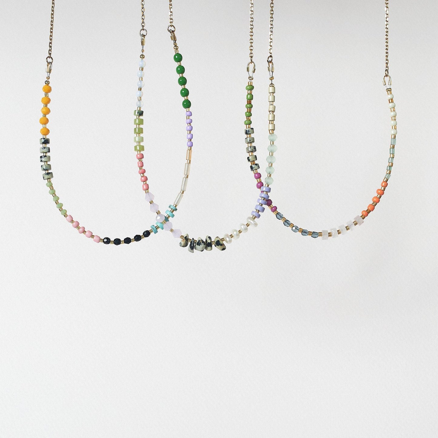 Gemstone Beads and Chain Necklace
