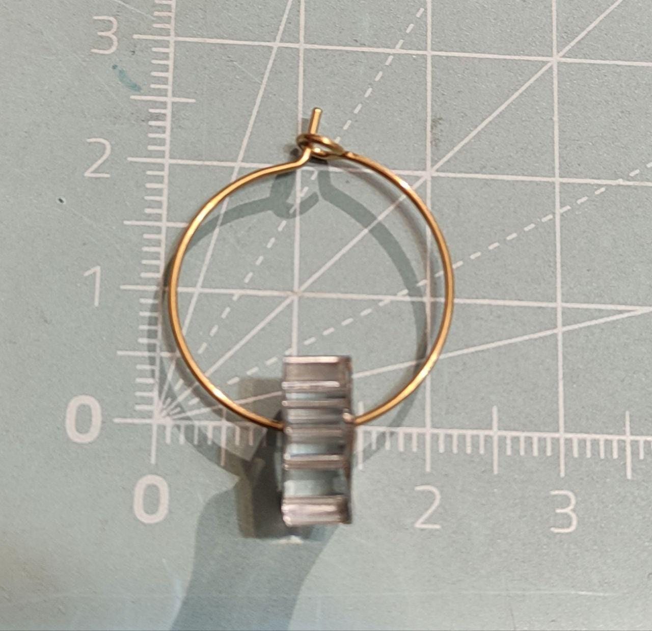 Handcrafted Hand-Painted Tiny Star Hoop Earrings