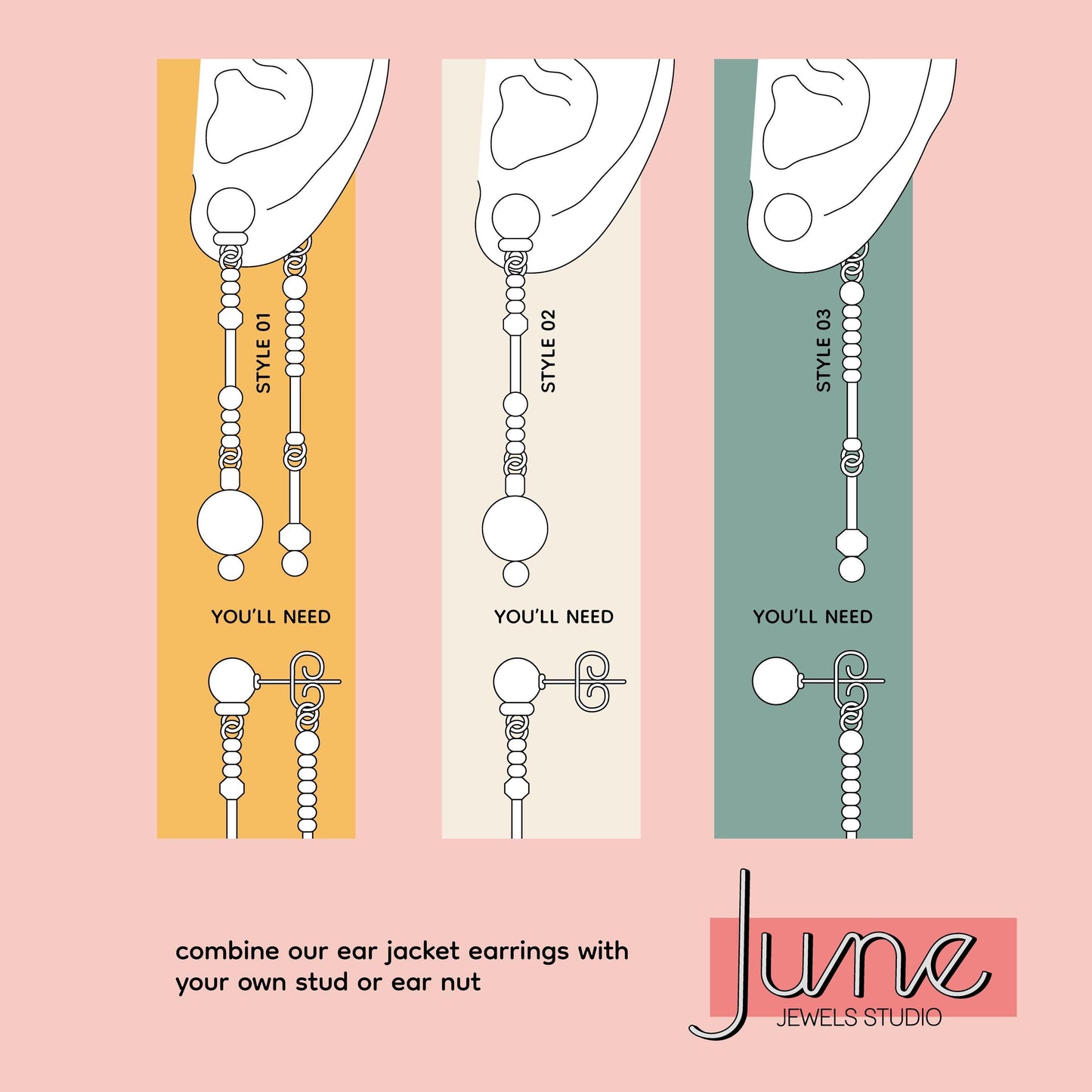 Peridot and Agate Front-Back Earrings