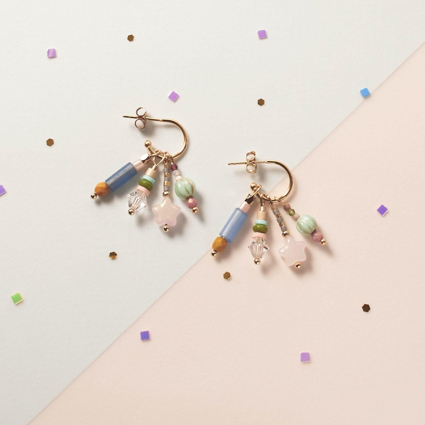 Tiny Star Dangle Earrings – 18K Gold Plated