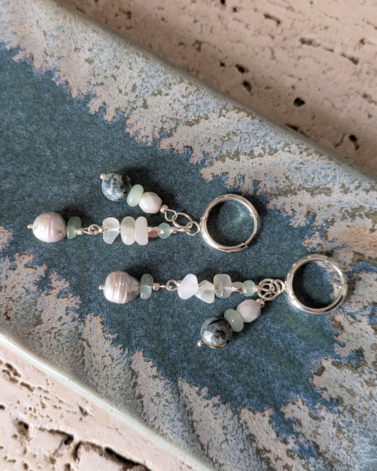 Silver Sage Pearl Harmony Huggies
