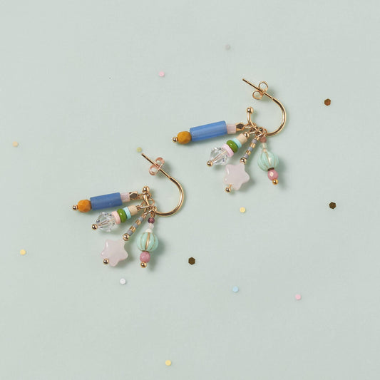 Tiny Star Dangle Earrings – 18K Gold Plated