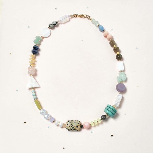 Chunky Pastel Gemstone Necklace