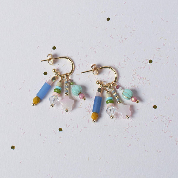 Tiny Star Dangle Earrings – 18K Gold Plated