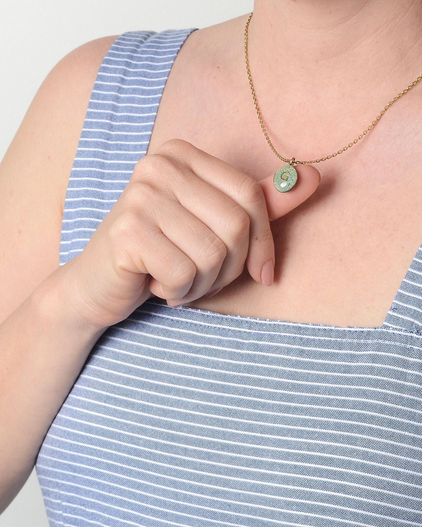 Handcrafted Hand-Painted Initial Locket