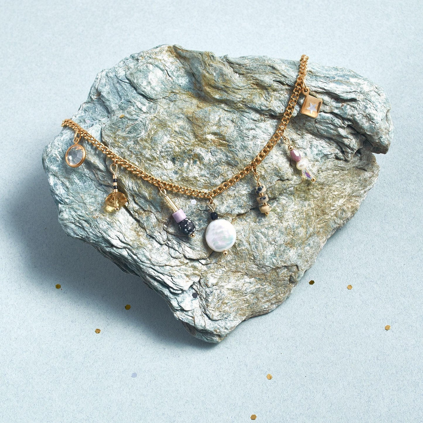 Handcrafted Gemstone Charm Necklace