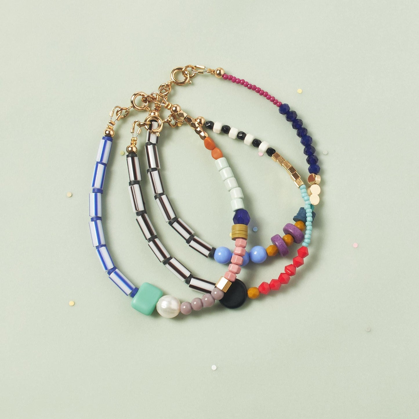 Trendy Colorful beaded bracelet, Gift idea, friendship bracelets, stackable bracelet, Vibrant bracelet, bold bracelet with Natural Gemstones