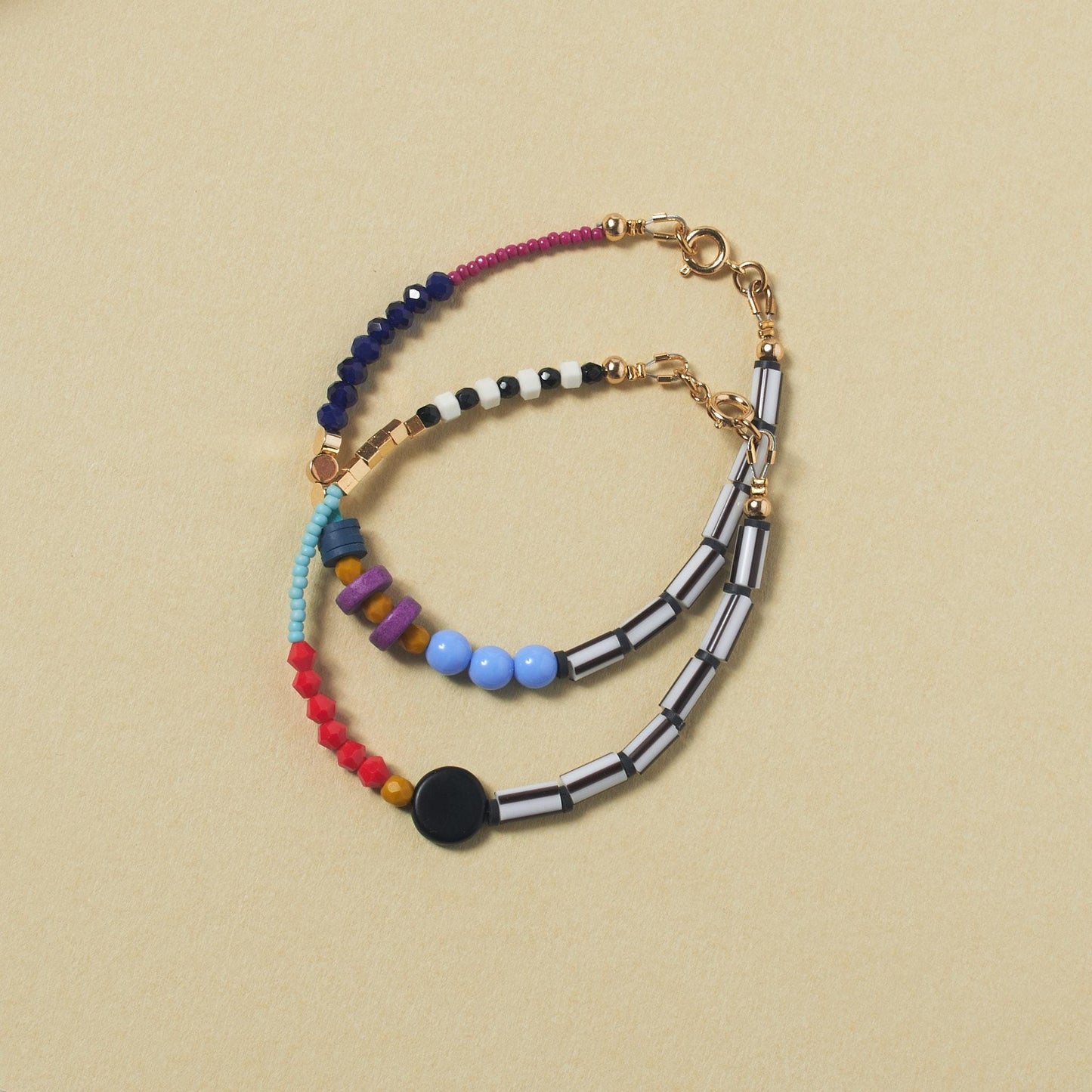 Trendy Colorful beaded bracelet, Gift idea, friendship bracelets, stackable bracelet, Vibrant bracelet, bold bracelet with Natural Gemstones