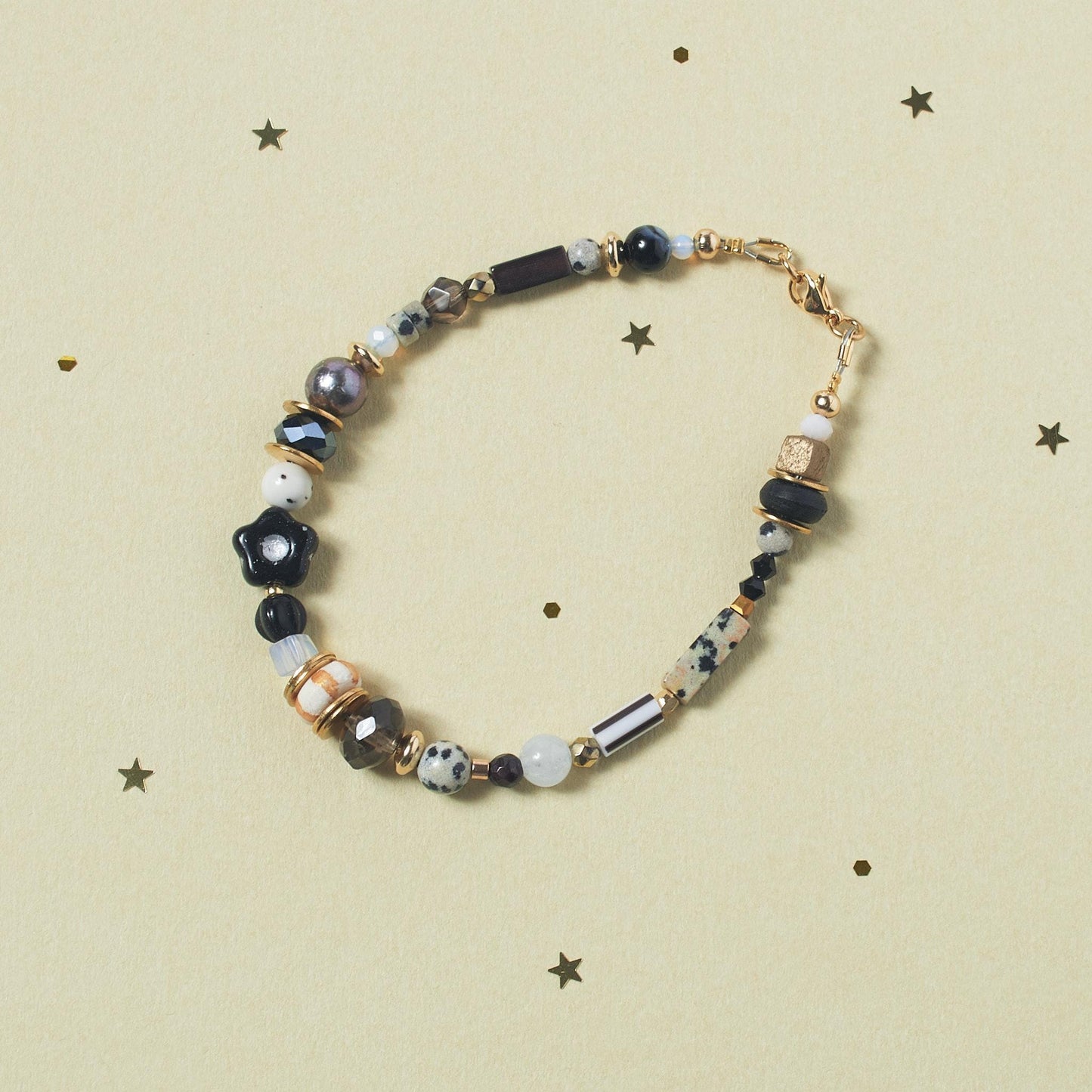 Chunky Colorful Beaded Bracelet: Gemstone Friendship Bracelet