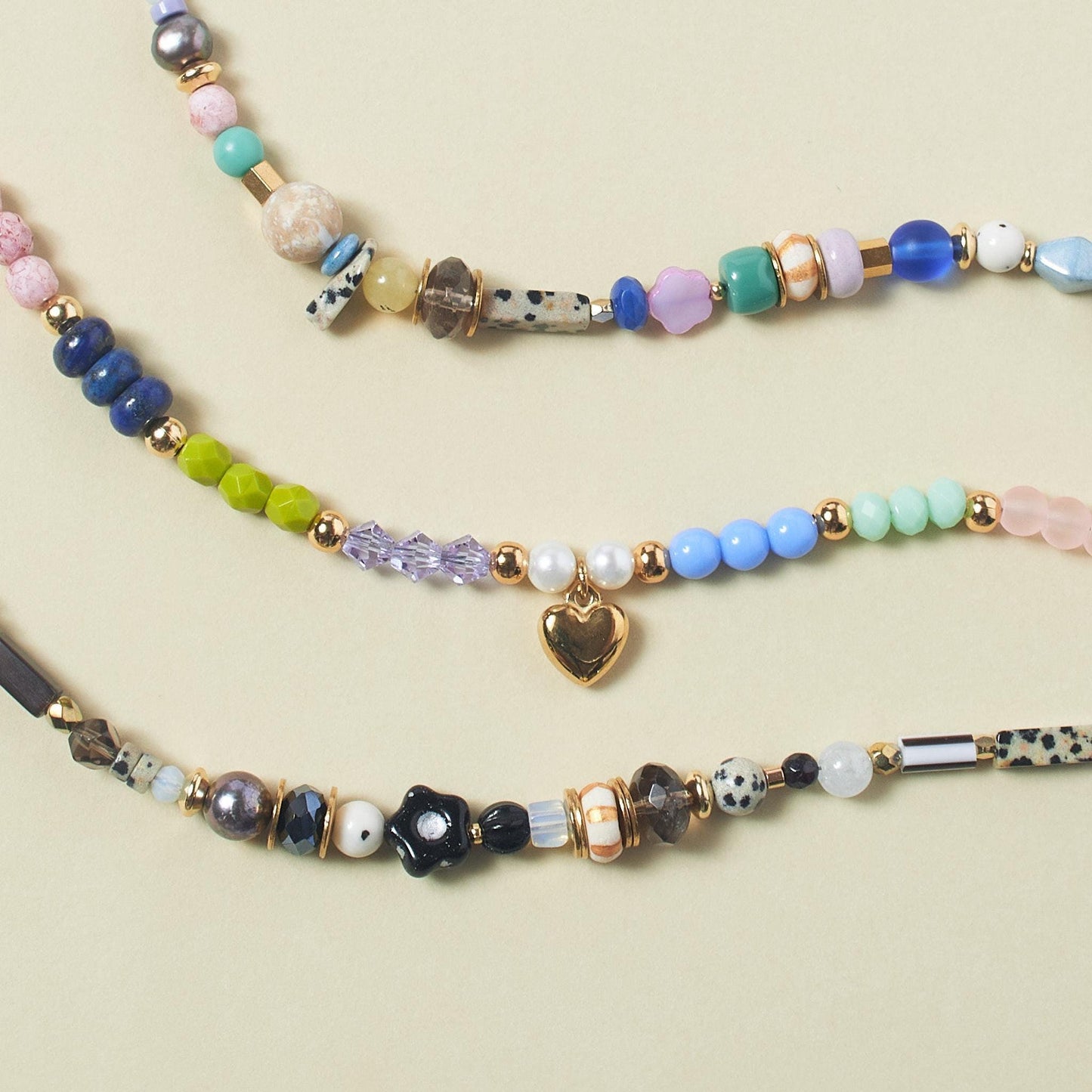 Chunky Colorful Beaded Bracelet: Gemstone Friendship Bracelet