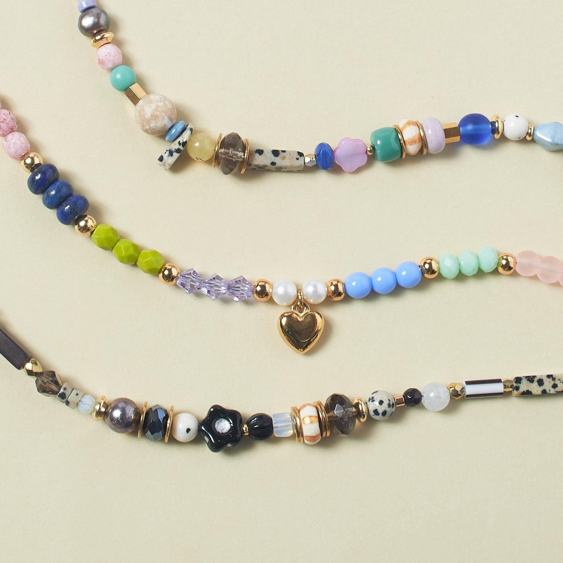 Chunky Colorful Beaded Bracelet: Gemstone Friendship Bracelet