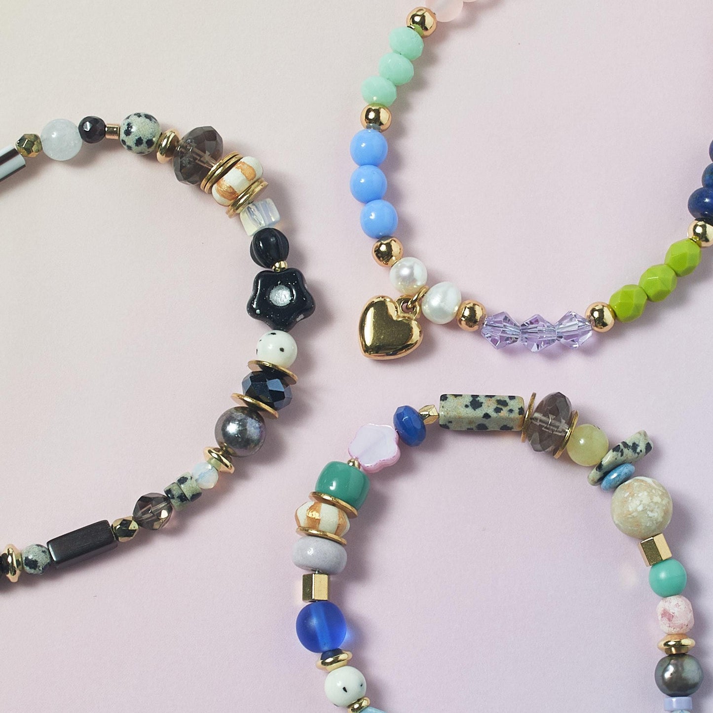 Chunky Colorful Beaded Bracelet: Gemstone Friendship Bracelet