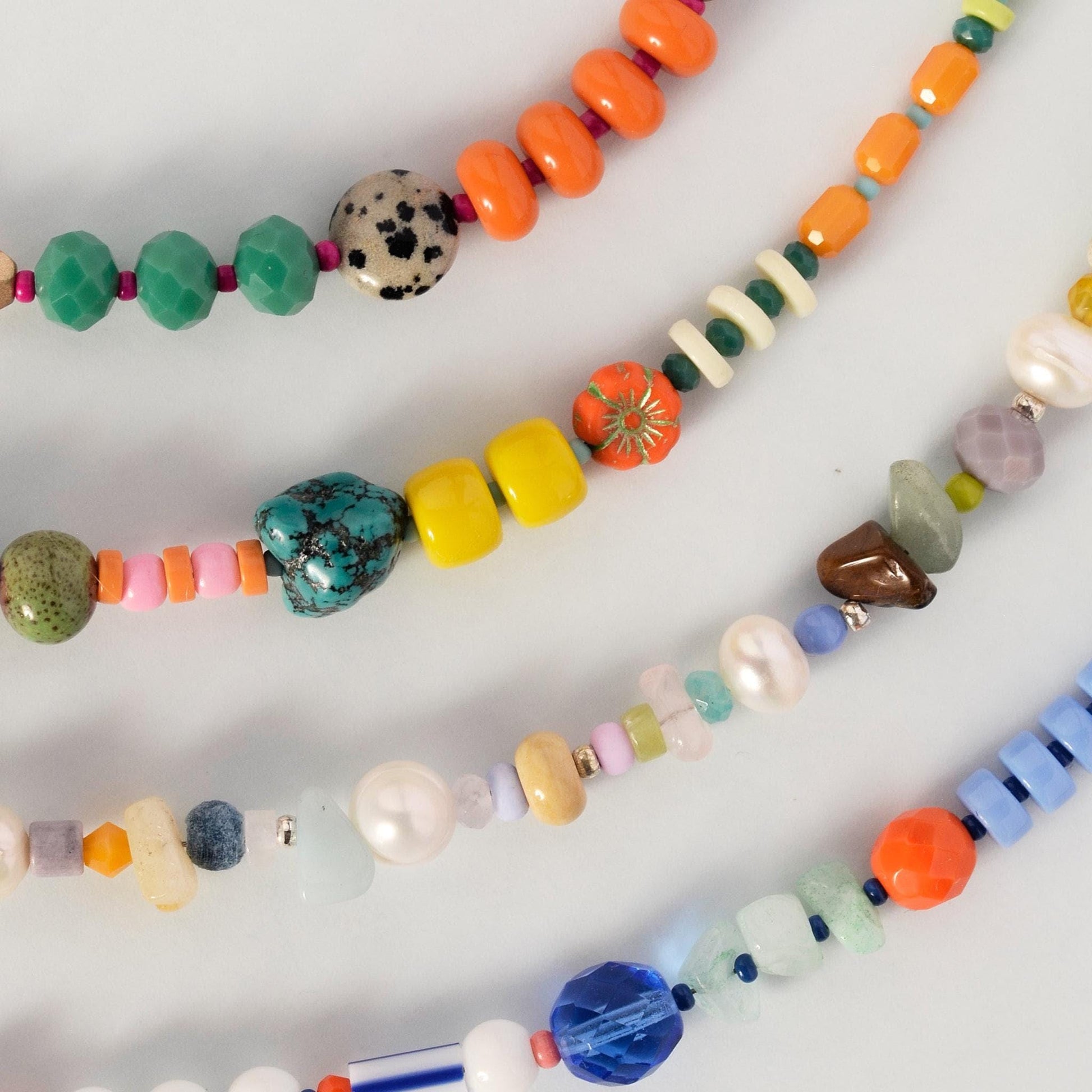 Pearl beaded Bracelet, unique jewelry Bracelet with Natural Gemstones and beads, friendship Bracelet gift Idea, Silver plated