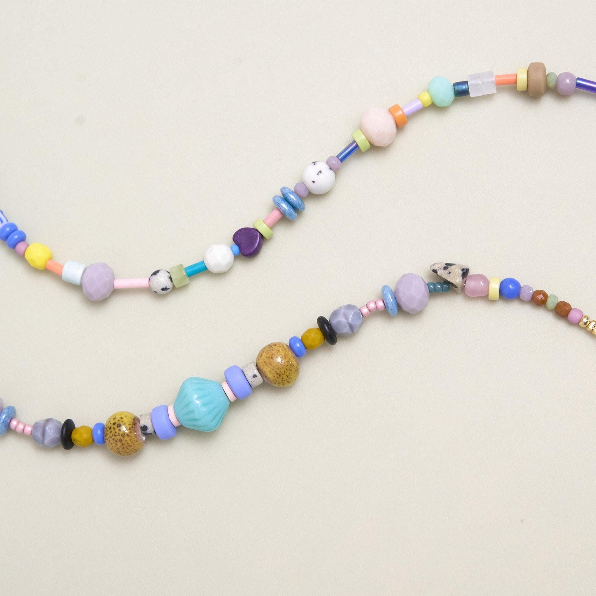 Beaded bracelets with fun colors. Gemstones and high quality beads, perfect for gifts.