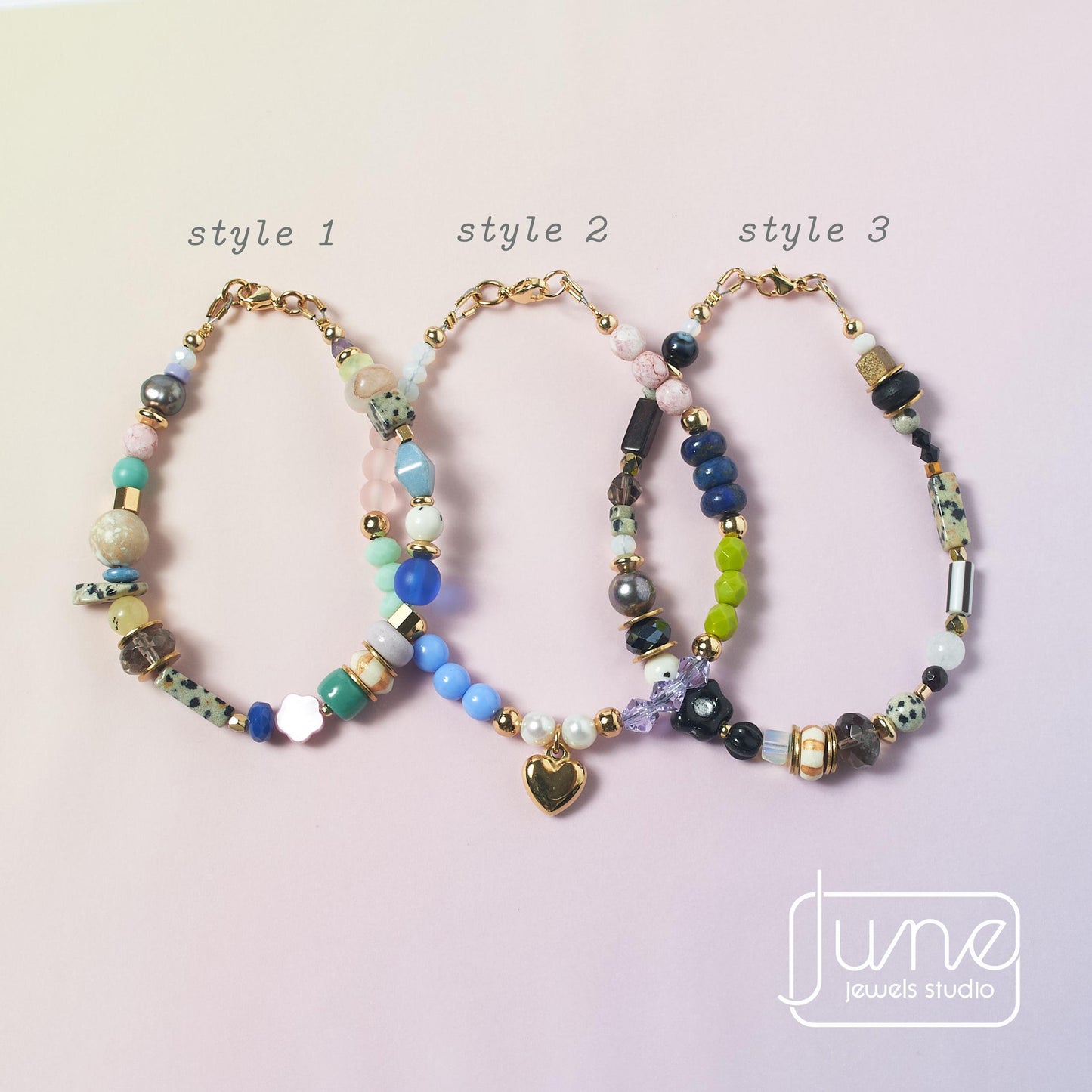 Chunky Colorful Beaded Bracelet: Gemstone Friendship Bracelet